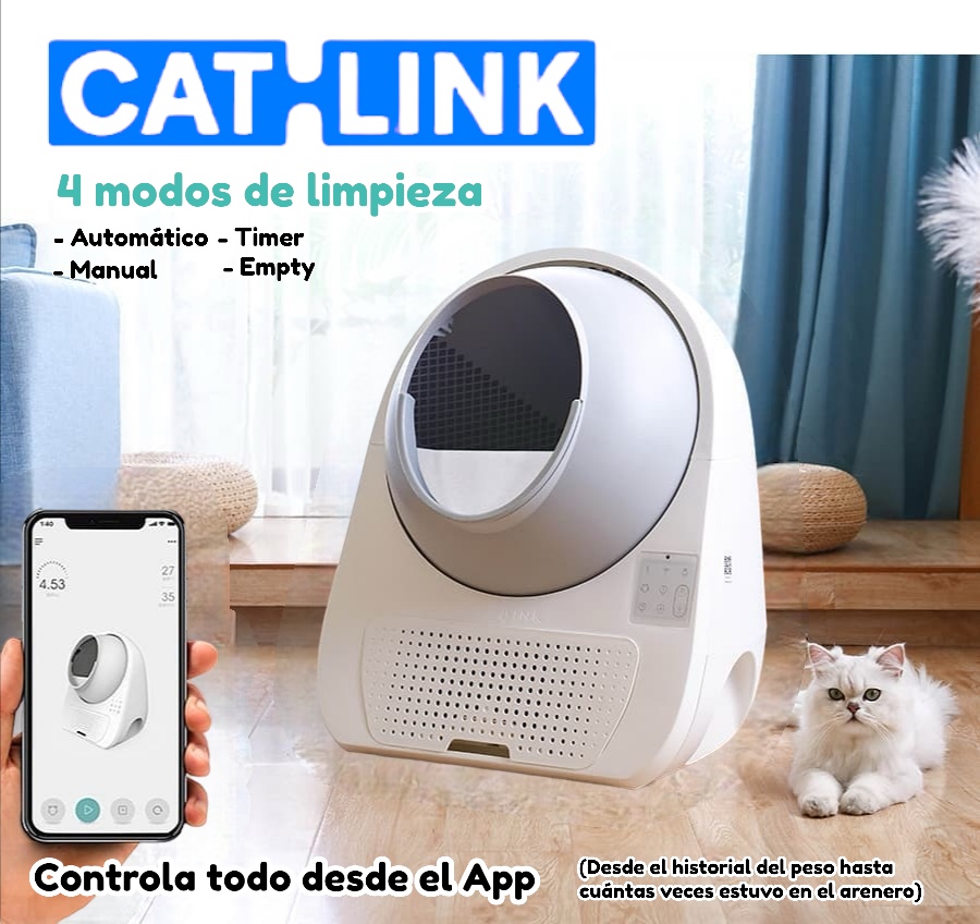 Arenero Automático para Gatos (Catlink) – Luxury Versión Pro X – TECNO PETS  PERÚ